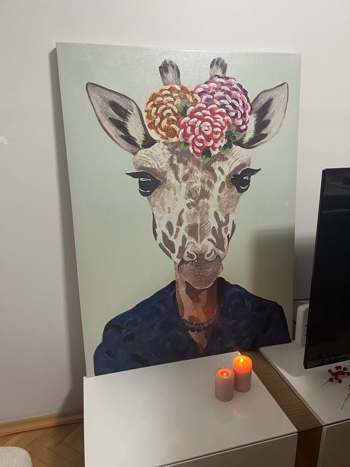 MUDO CONSEPT  ürünüdür.Gıraffe yaglıboya tablo
.90x120 cm - Görsel 3