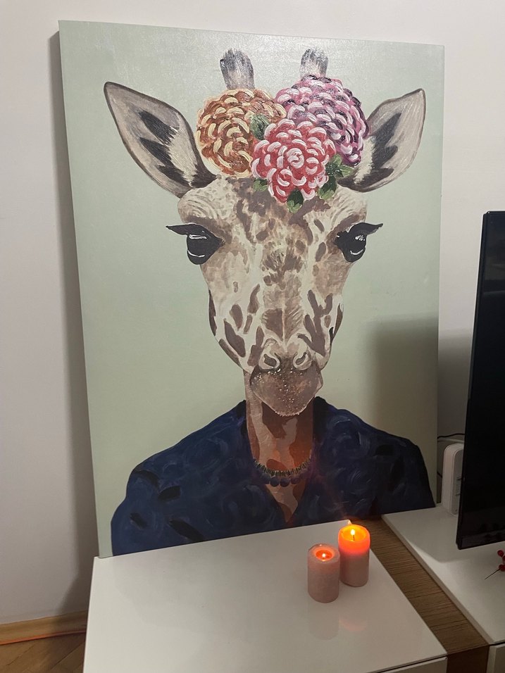 MUDO CONSEPT  ürünüdür.Gıraffe yaglıboya tablo
.90x120 cm - Görsel 2