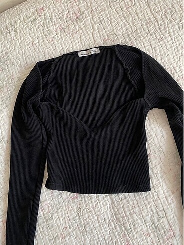 xs Beden kalp yaka crop