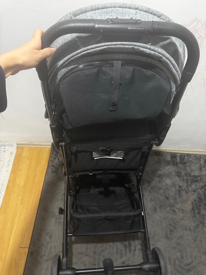 Pierre Cardin Siyah Gri Bebek Arabası - Görsel 3