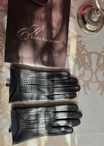 Enzo Angiolini Siyah Gerçek Deri NİNE WEST Kadın Eldiveni - Görsel 2