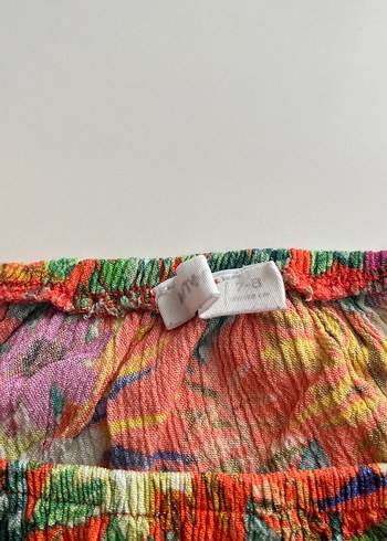 Renkli Fırfırlı Straplez Kız Bluzu - Görsel 2