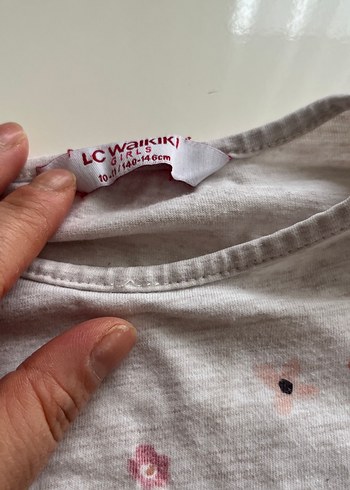 Kız Çocuk Gri Uzun Kollu Baskılı Tişört - Görsel 2