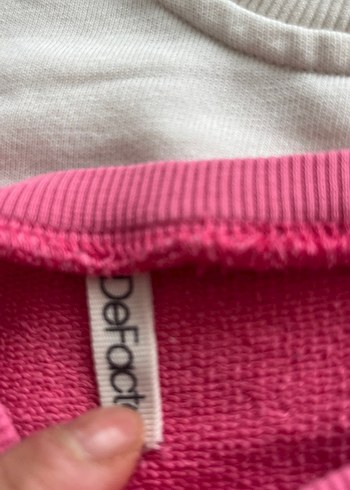 Pembe Baskılı Pamuklu Kadın Sweatshirt 2 adet - Görsel 4