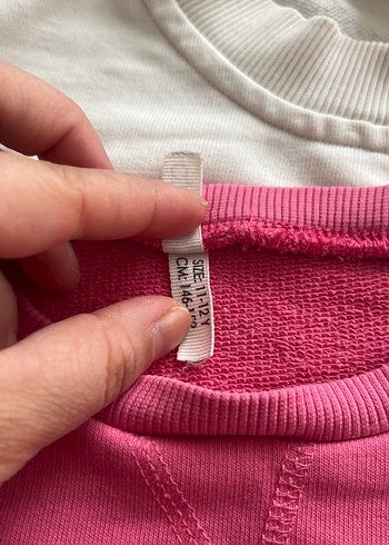 Pembe Baskılı Pamuklu Kadın Sweatshirt 2 adet - Görsel 5
