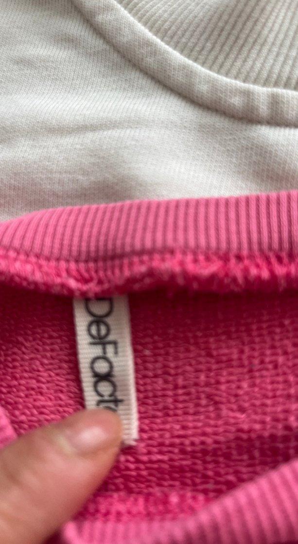 Pembe Baskılı Pamuklu Kadın Sweatshirt 2 adet - Görsel 4