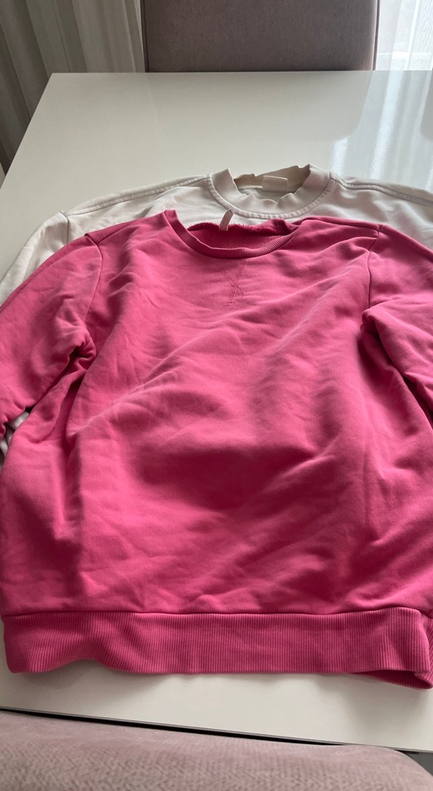 Pembe Baskılı Pamuklu Kadın Sweatshirt 2 adet - Görsel 3