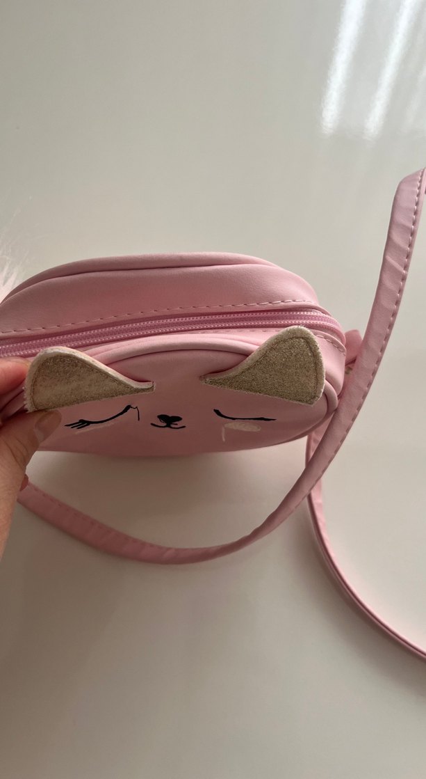 Pembe Nakışlı Kürklü Kız Çanta - Görsel 2