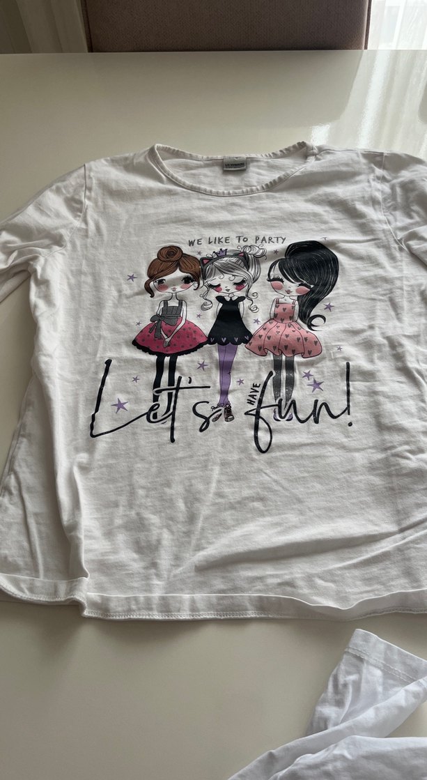 Beyaz Baskılı Çocuk Atlet 11-12 Yaş 2 adet - Görsel 2