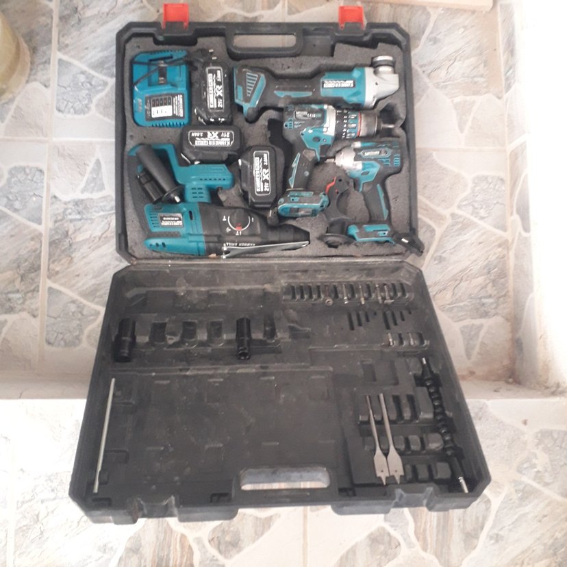 Turkuaz Renkli Çok Fonksiyonlu Akülü Matkap Seti - Görsel 2