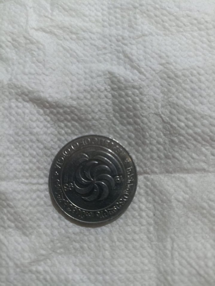 Gürcistan 1993 Vintage Rozet Gri - Görsel 5