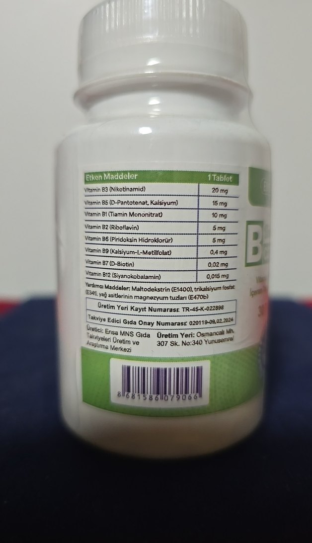 Venukot Vitamin B Kompleks 30 Tablet - Görsel 2