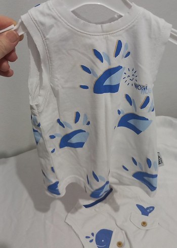 Beyaz Baskılı Çocuk Atlet - Görsel 2