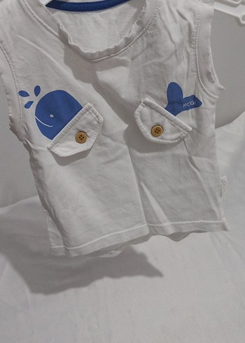 Beyaz Baskılı Çocuk Atlet - Görsel 3