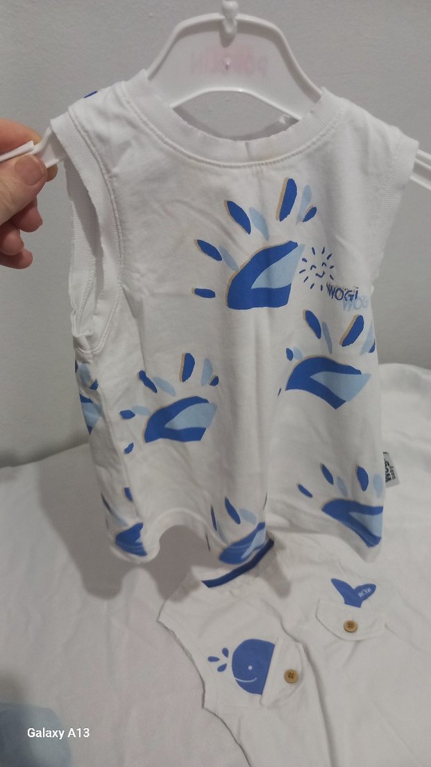 Beyaz Baskılı Çocuk Atlet - Görsel 2