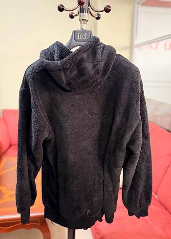 Siyah Kapüşonlu Unisex Sweatshirt - Görsel 2