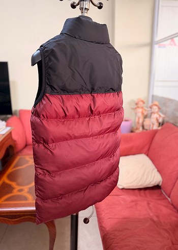 Kırmızı Yelek, Yüksek Yaka, Fermuarlı - Görsel 2