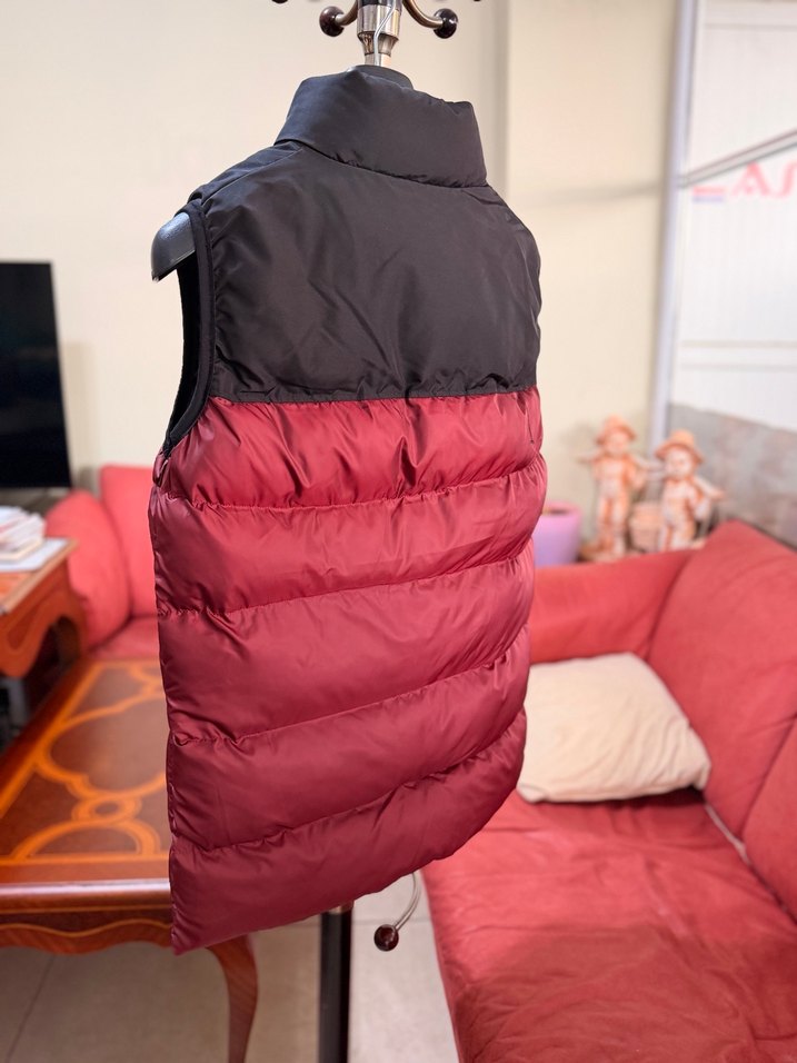 Kırmızı Yelek, Yüksek Yaka, Fermuarlı - Görsel 2