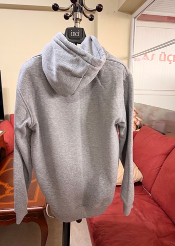 Gri Nike Kapüşonlu Spor Sweatshirt - Görsel 2