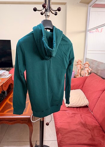 Yeşil Kapüşonlu Unisex Sweatshirt - Görsel 2