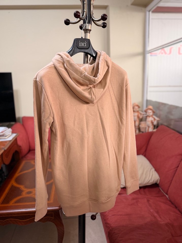 Bej Kapüşonlu Sweatshirt - Görsel 2