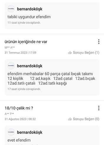  Beden Bernardo Troya 60 parça 12 kişilik çatal bıçak kaşık takımı