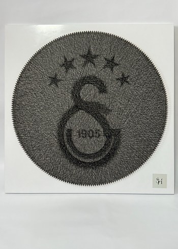 El yapımı iple örülmüş özel Galatasaray Logosu - Görsel 2