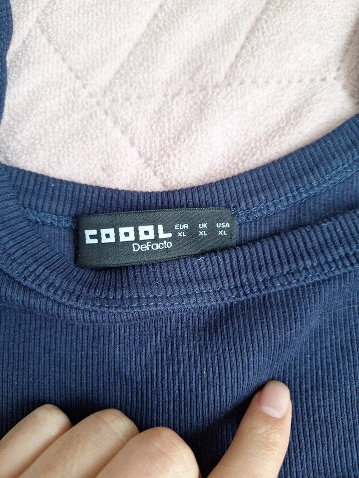 bluz lacivert defacto - Görsel 3