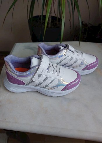 Kız Çocuk Mor Cırt Cırtlı Spor Ayakkabı - Görsel 6