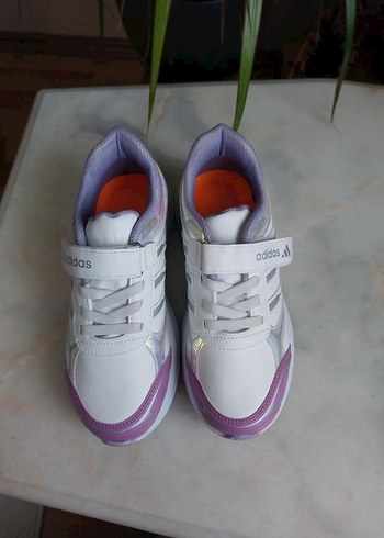 Kız Çocuk Mor Cırt Cırtlı Spor Ayakkabı - Görsel 7