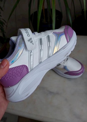 Kız Çocuk Mor Cırt Cırtlı Spor Ayakkabı - Görsel 5