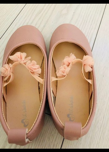 Kız Çocuk Pembe Fırfırlı Babet Ayakkabı - Görsel 3