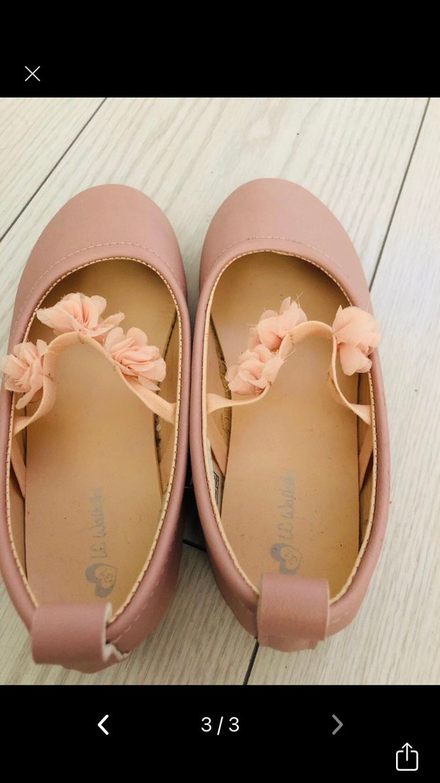 Kız Çocuk Pembe Fırfırlı Babet Ayakkabı - Görsel 3