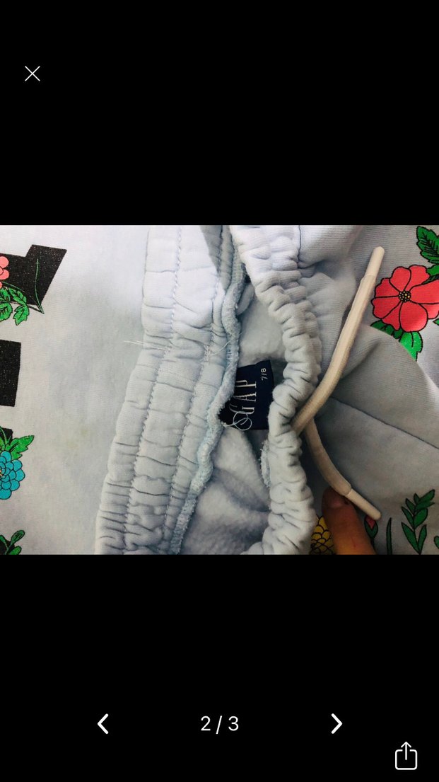 Gap Mavi Kapüşonlu Baskılı Kız Eşofman Takımı - Görsel 2