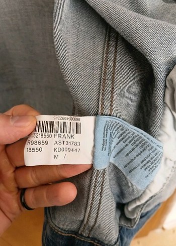 Düğmeli Mavi  Denim Ceket - Görsel 2