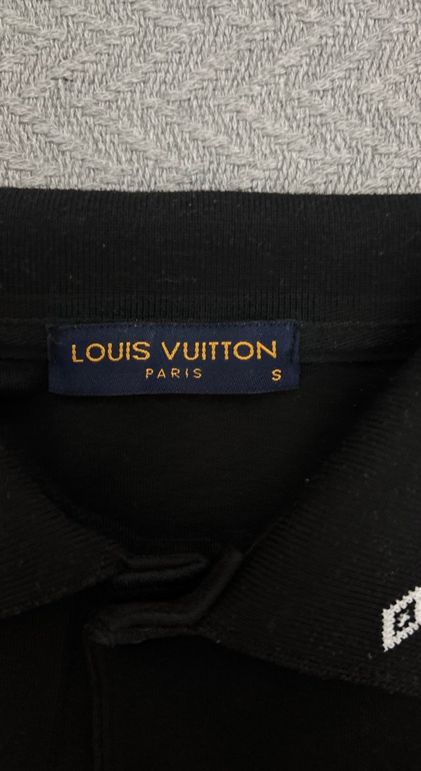 Siyah Desenli Düğmeli Erkek Polo Tişört - Görsel 2