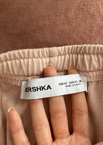 Bershka toz pembe beli lastikli eşofman - Görsel 4