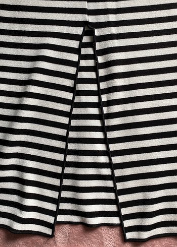 Çizgili Uzun Kadın Elbise - Görsel 4