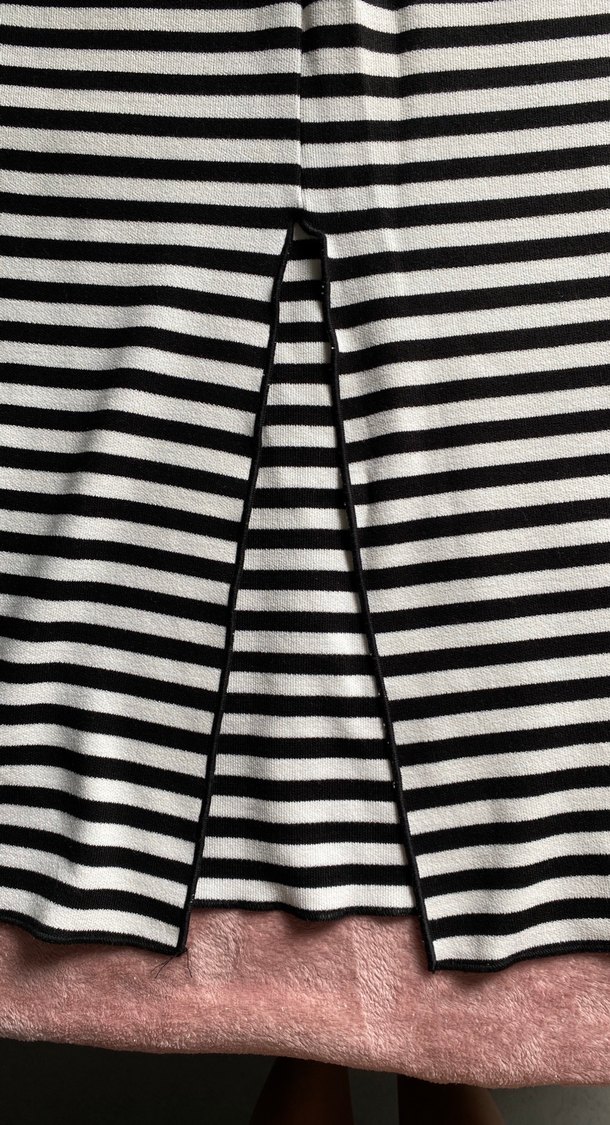 Çizgili Uzun Kadın Elbise - Görsel 4