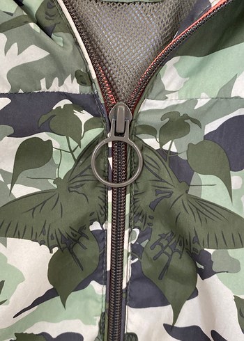 Kadın Kamuflaj Desenli Fermuarlı yağmurluk - Görsel 3