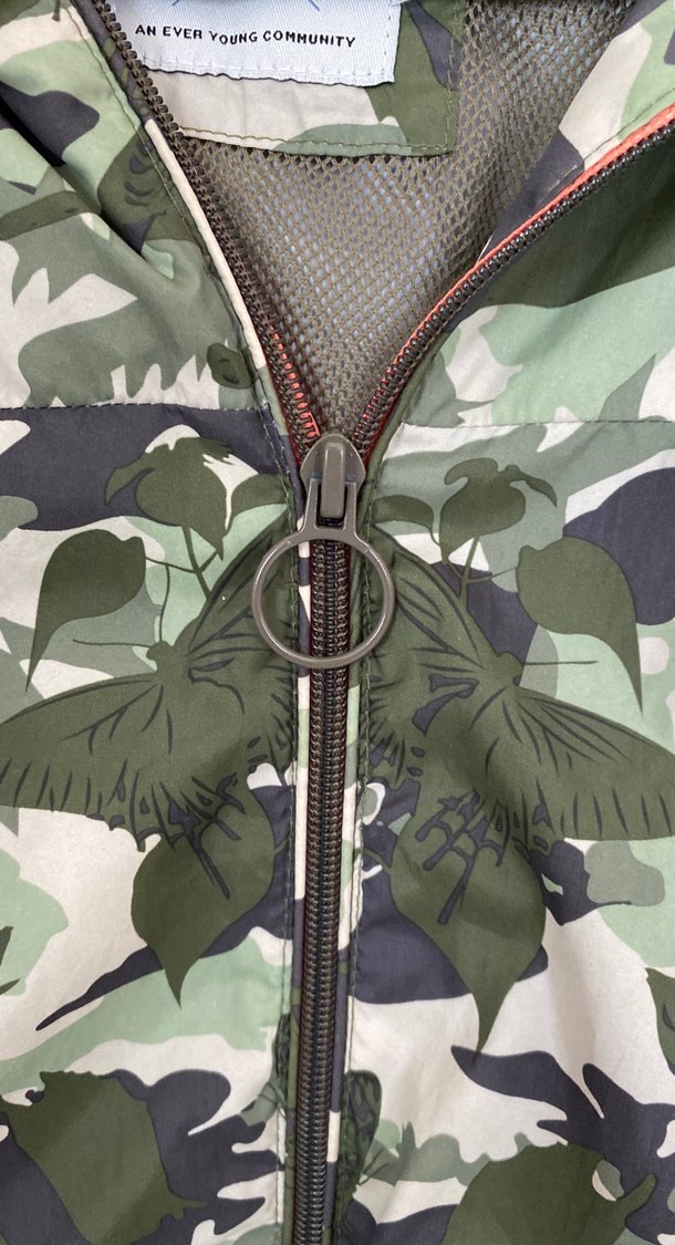 Kadın Kamuflaj Desenli Fermuarlı yağmurluk - Görsel 3