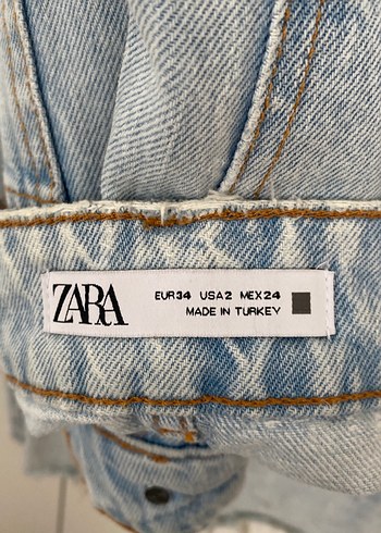 Zara yüksek bel yırtık kot pantolon - Görsel 4