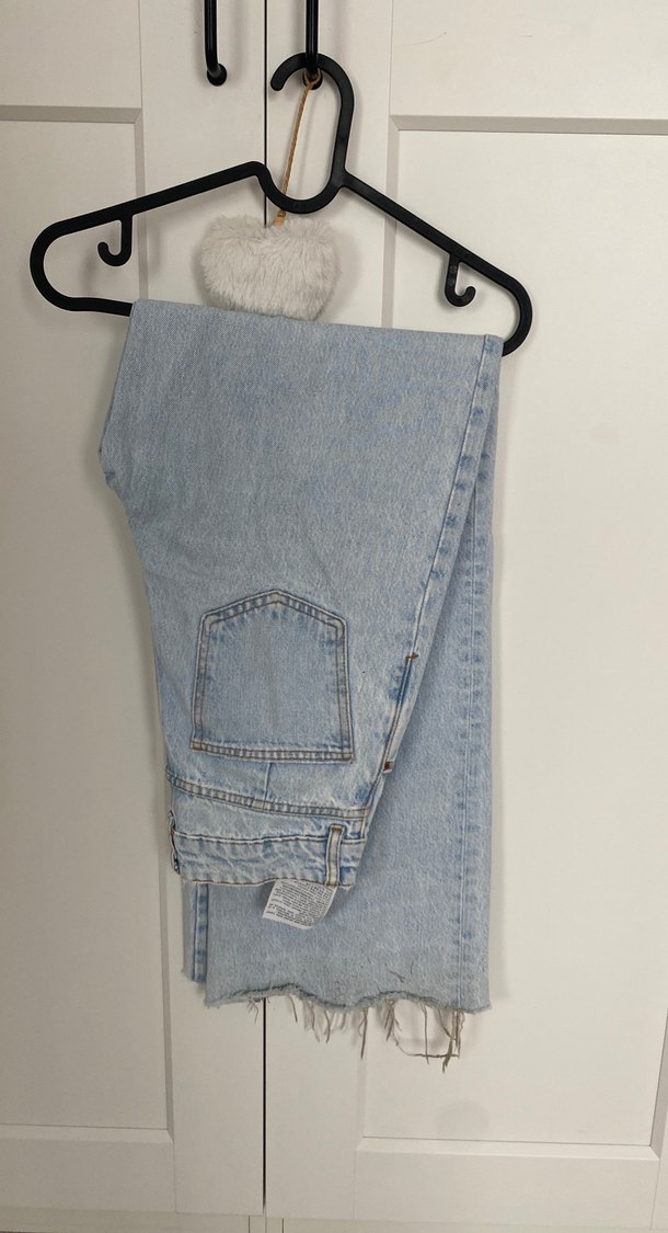 Zara yüksek bel yırtık kot pantolon - Görsel 3