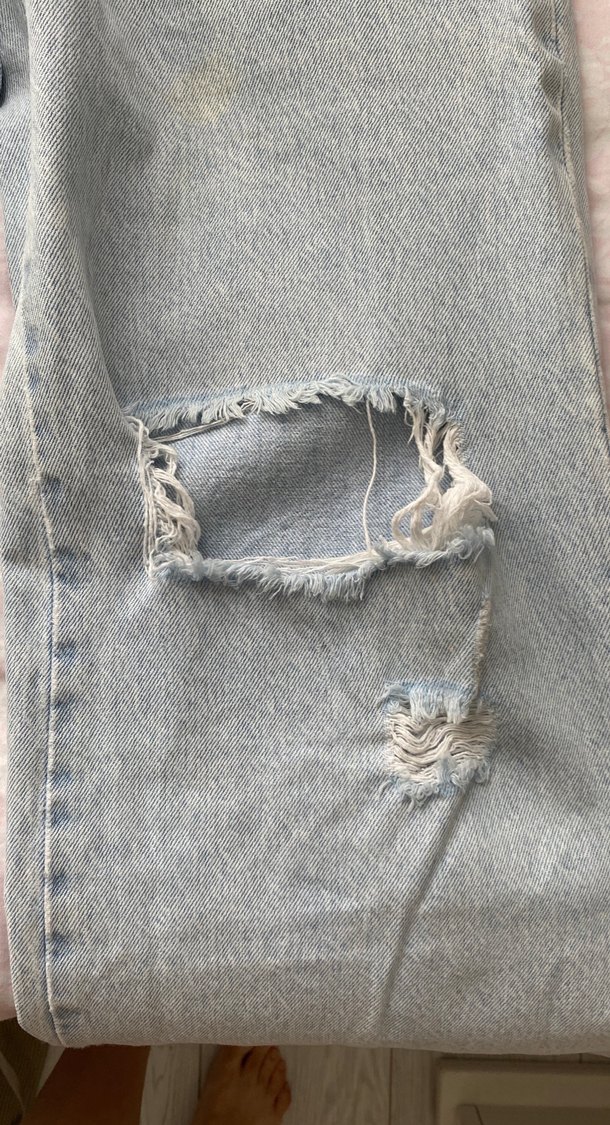 Zara yüksek bel yırtık kot pantolon - Görsel 5