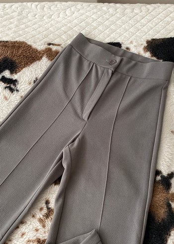 Gri Regular Fit Kadın Kumaş Pantolon - Görsel 2