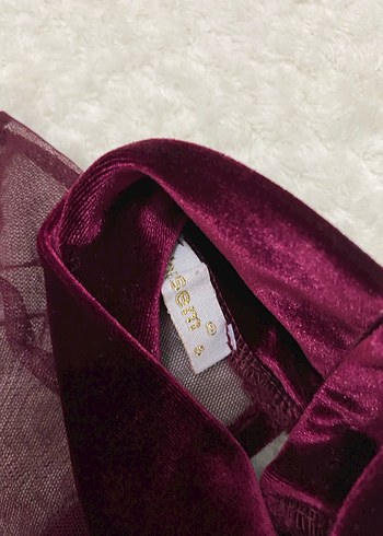 Bordo Transparan Detaylı Midi Gotik Elbise - Görsel 3