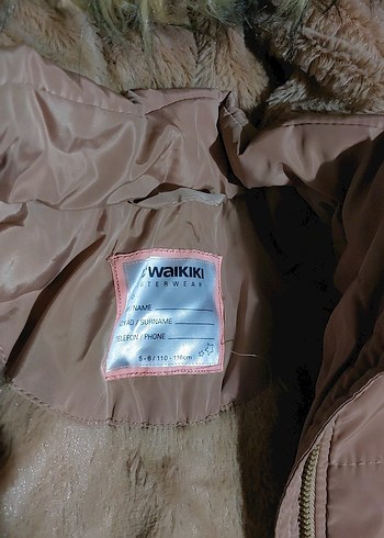 Kürk Detaylı Bej Kiz  Kaban - Görsel 2