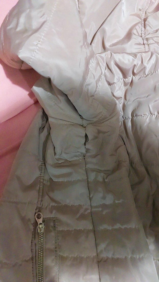 Kürk Detaylı Bej Kiz  Kaban - Görsel 4