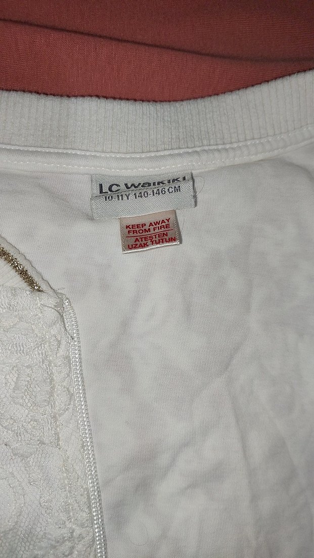 Kız Çocuk Beyaz Dantel Detaylı Ceket - Görsel 2