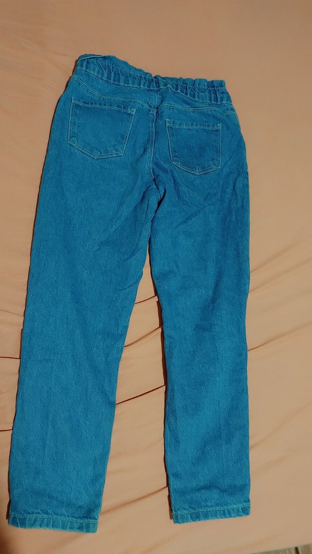 Rahat Kesim Mavi Kiz çicuk Denim Pantolon - Görsel 2